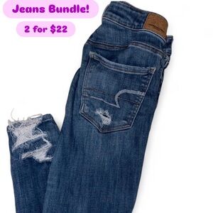 American Eagle Outfitters Blue Cropped Jeans